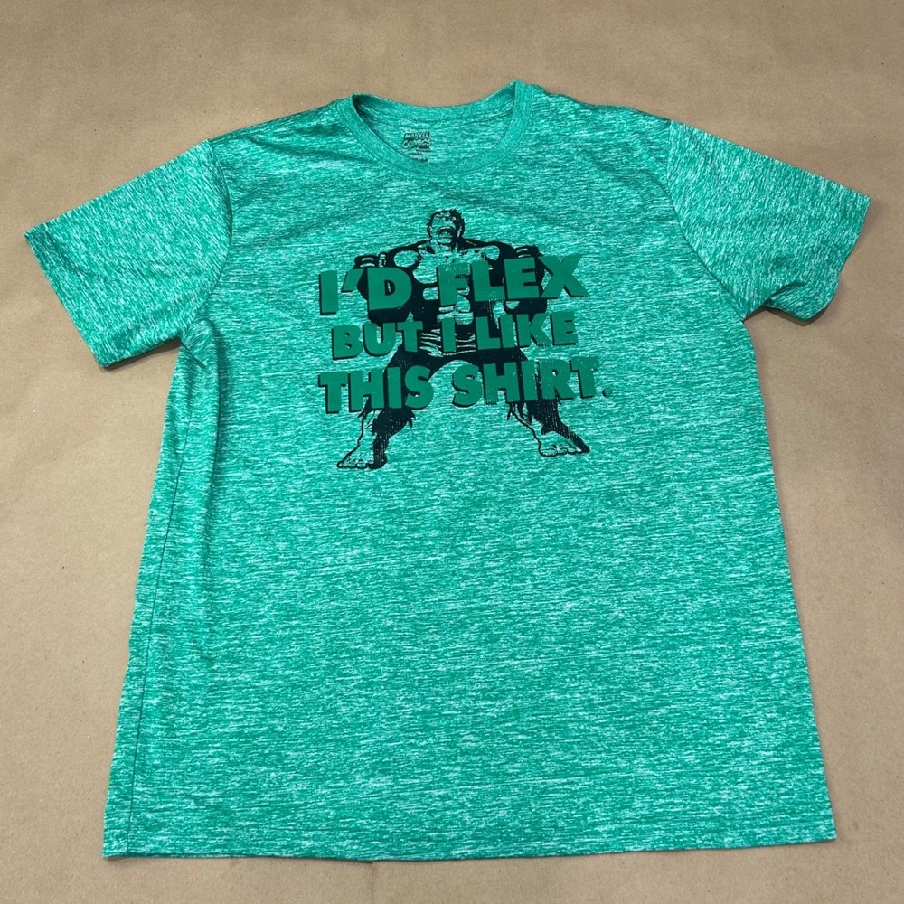 Marvel Green Graphic T-Shirt Mens Large